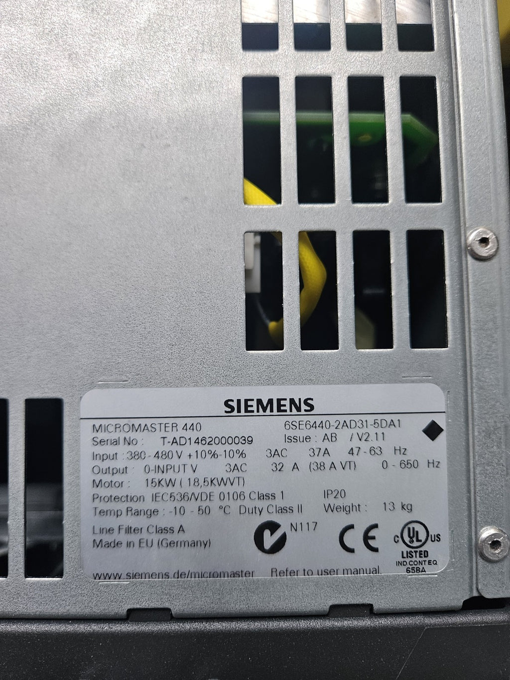 Siemens MICROMASTER 440 | 6SE6 440-2AD31-5DA1, AB/V2.11 | 6SE6440-2AD31-5DA1 NEW