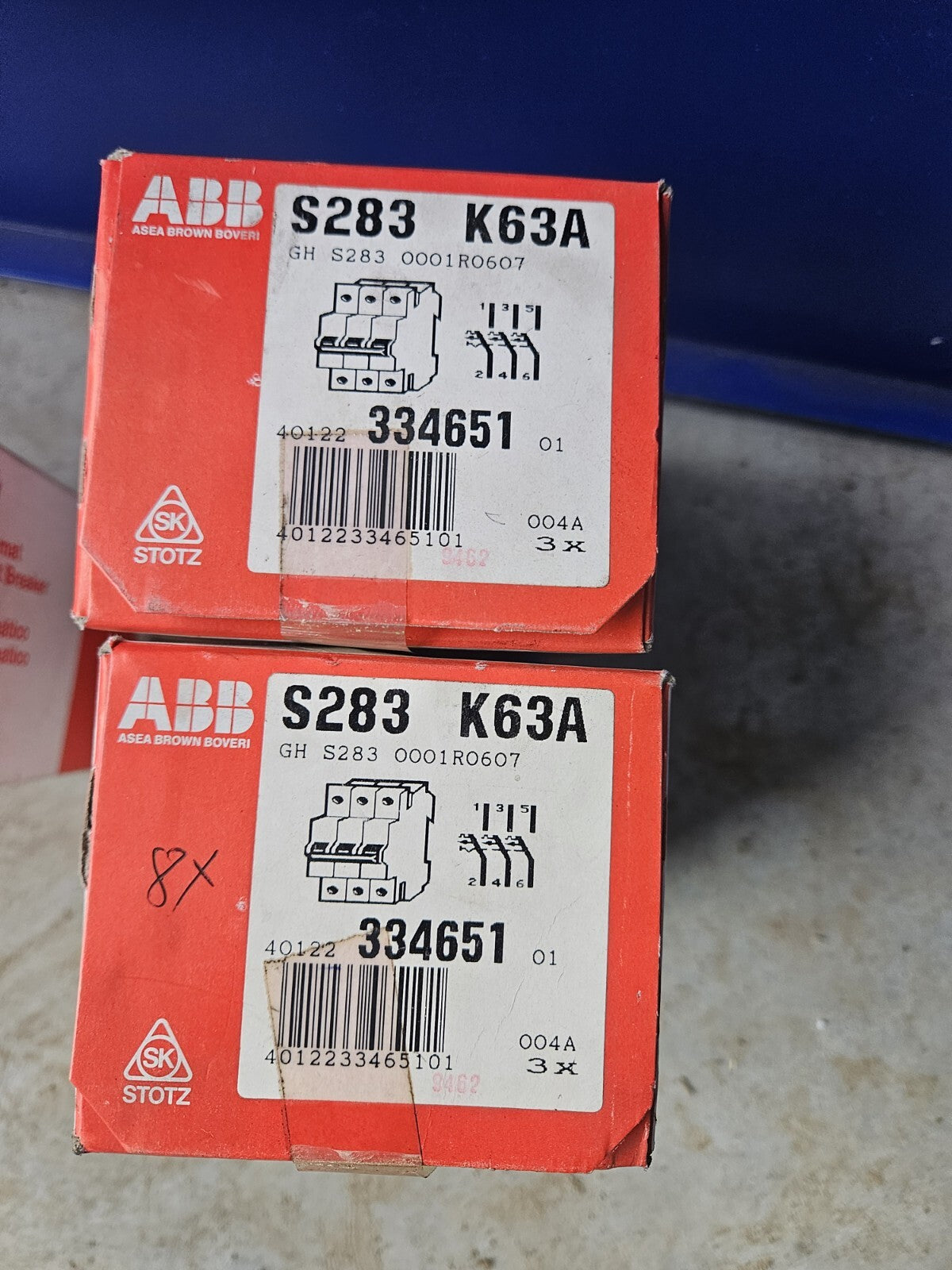 1 x ABB S283 K63 A SICHERUNG,circuit Breaker, Neu/ovp, New In Box S283K63A