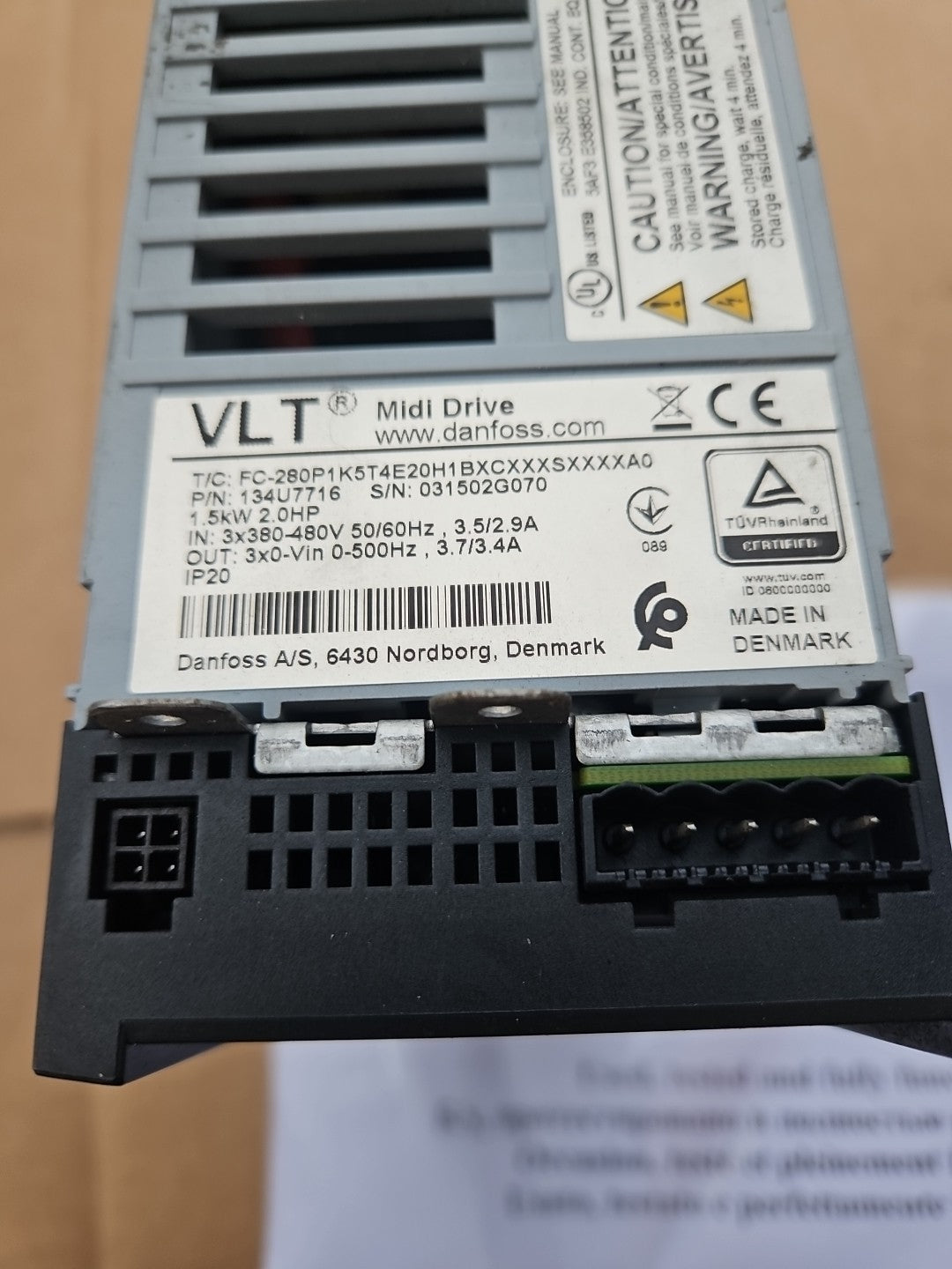 Danfoss Frequenzumrichter FC-280P1K5T4E20H1BXCXXXSXXXXA0 1,5 kW Tested Working