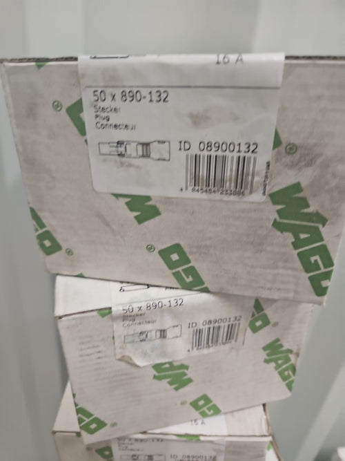 50 x Wago Winsta 890-132 Stecker mit Zugentlastungsgehäuse 2-polig NEU/Ovp, New