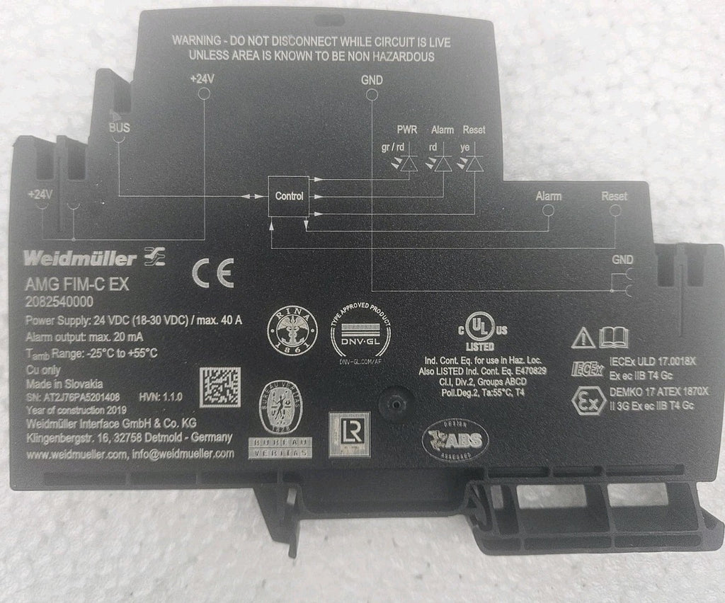 Weidmüller AMG FIM-C EX 2082540000 24 VDC Versorgungsmodul -unused, No Box, New