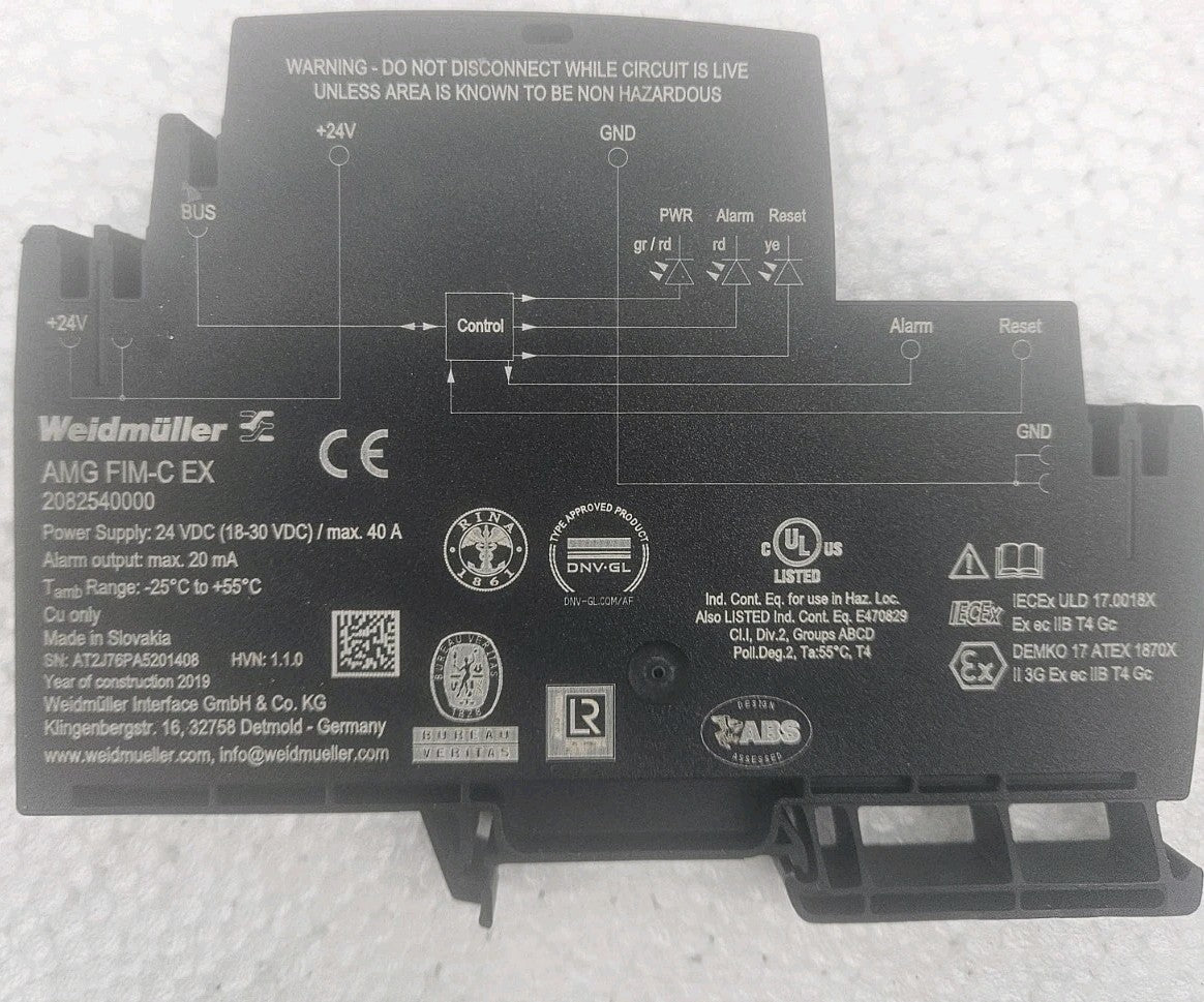 Weidmüller AMG FIM-C EX 2082540000 24 VDC Versorgungsmodul -unused, No Box, New