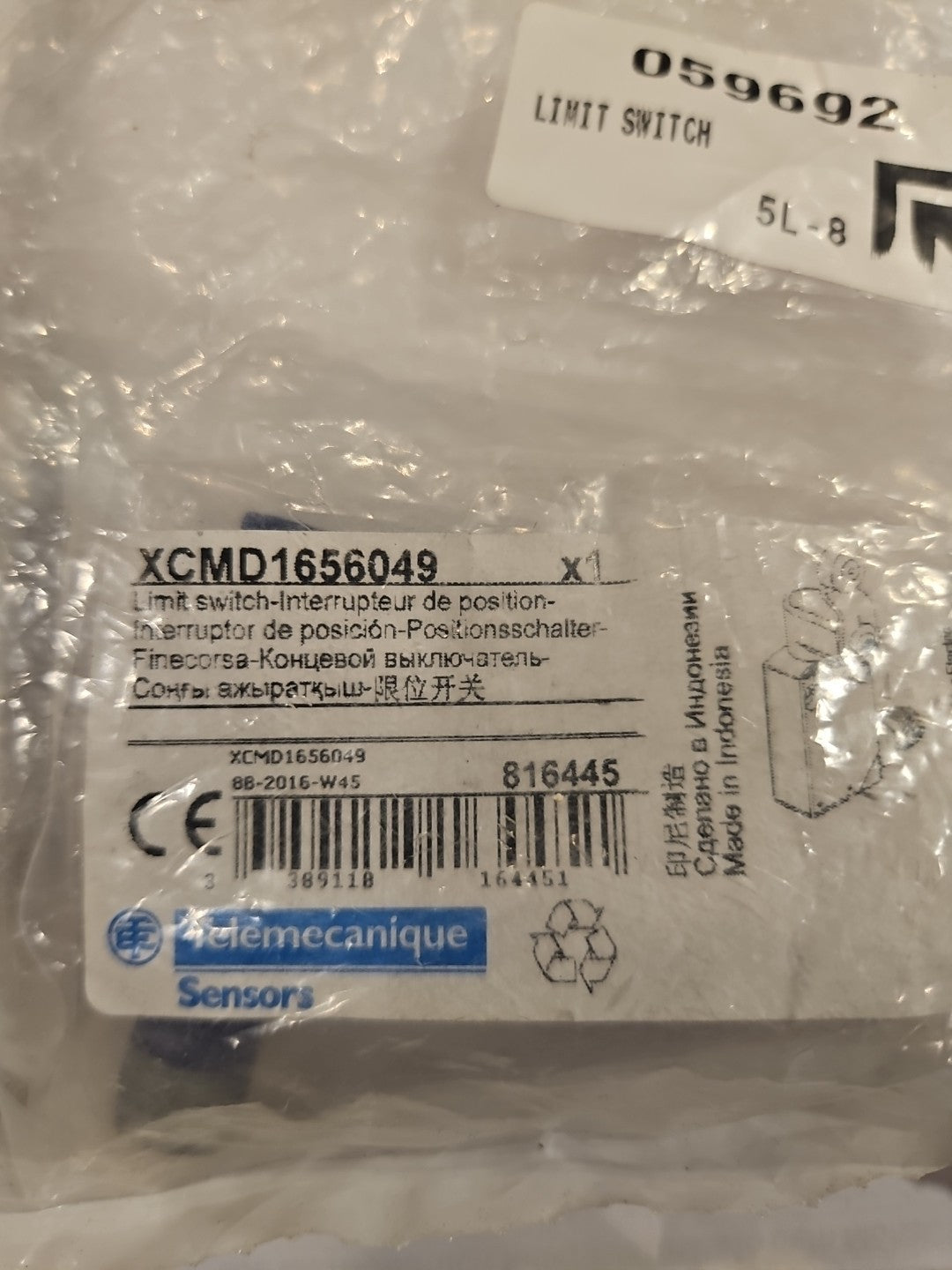 Telemecanique XCMD1656049 New NFP Sealed. Neu/ovp, New Old Stock Unused Sealed