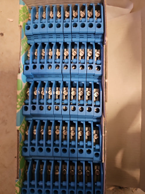 50 x Phoenix Contact UKN 10 BU, UKN10BU, Neu/Ovp, New In Box NOS UNUSED