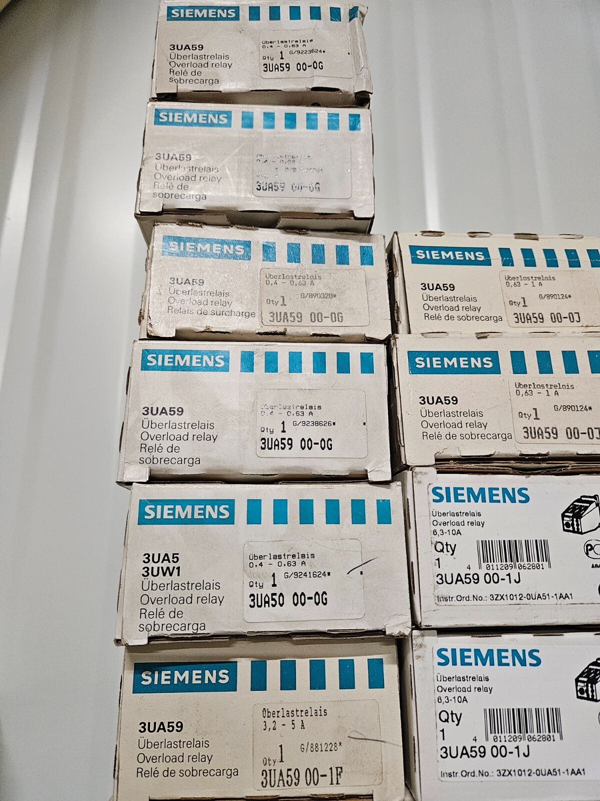 Siemens 3UA59 00-Thermal Delayed Overload Relays new in box, different types neu