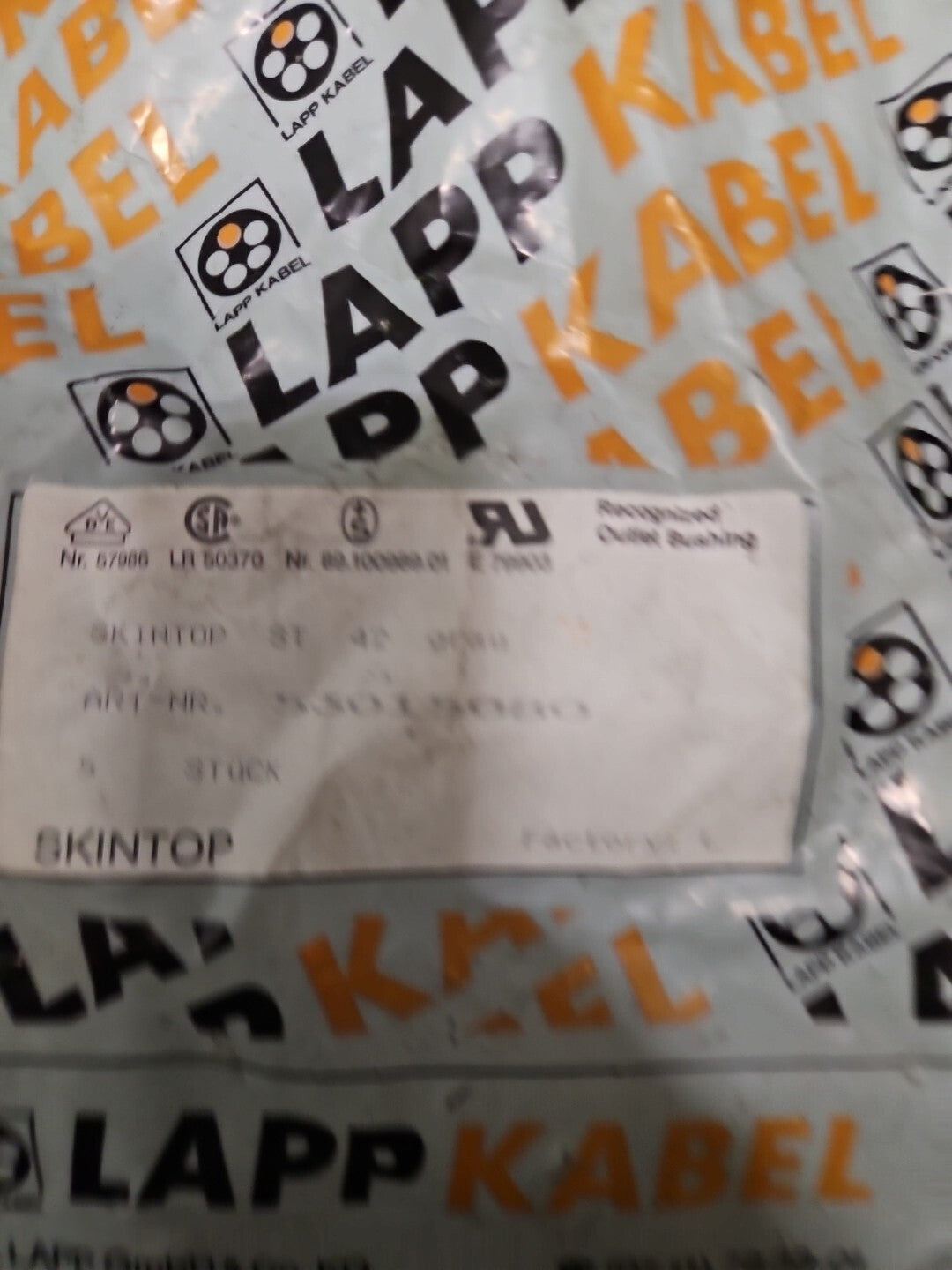 5 Stk. Lapp Zubehör SKINTOP-ST-PG-42-RAL ST Pg42 R7001 SGY IP 53015080, Neu/Ovp