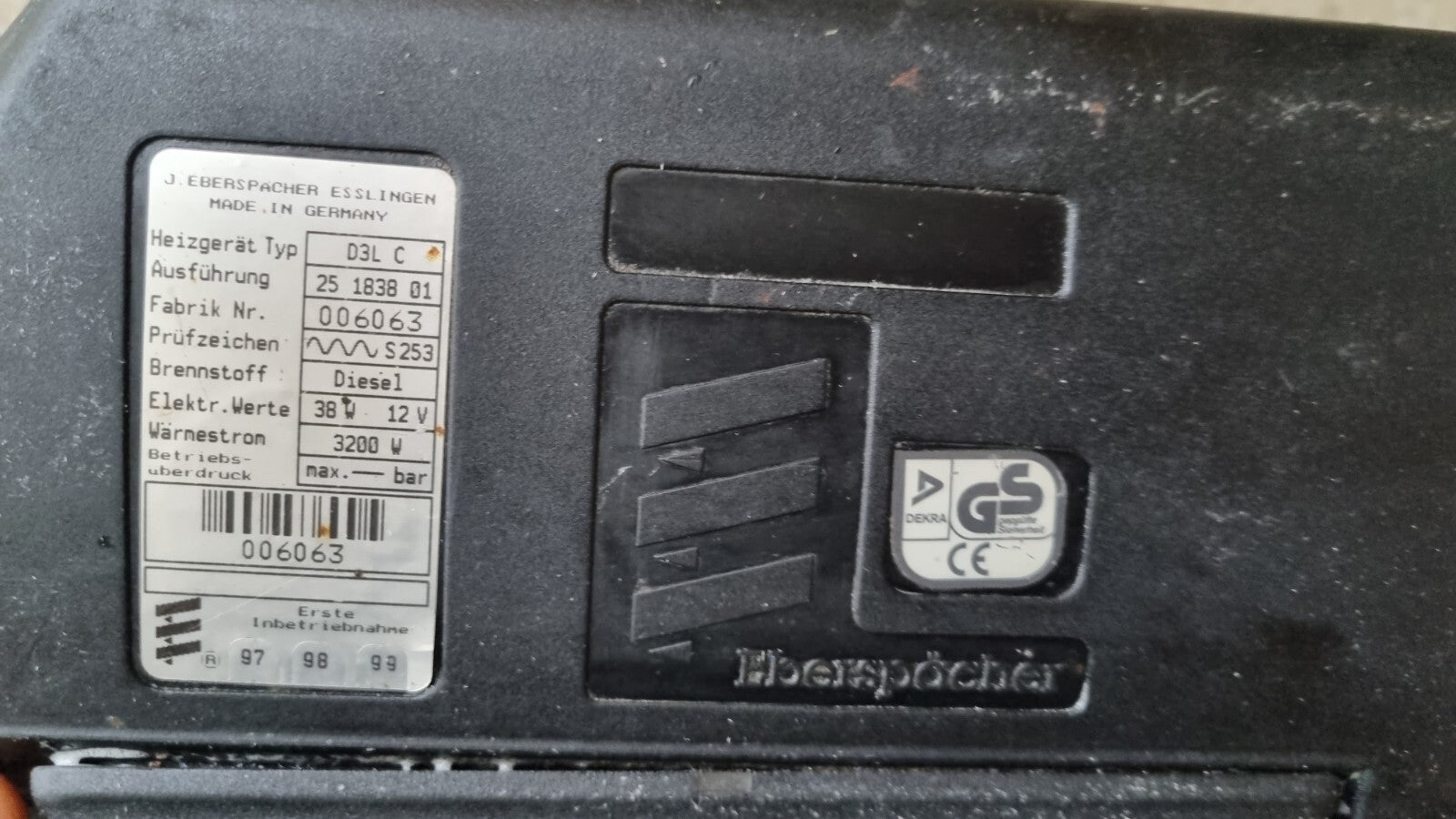 Eberspächer Standheizung Diesel D3LC VW T4 inkl.kabelbaum, pumpe und steuerteil