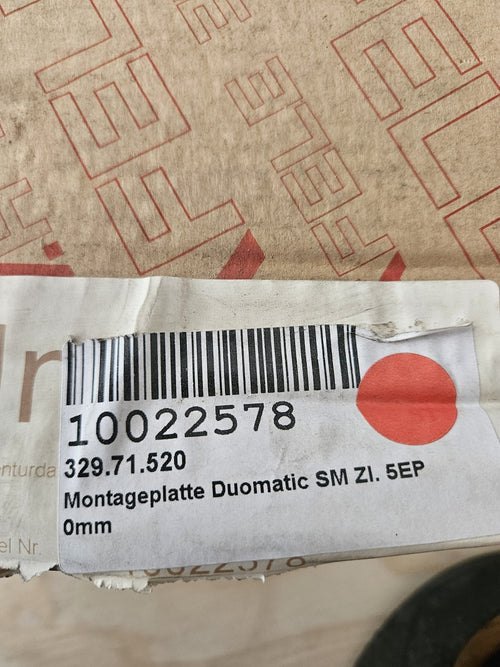 81 x  HAEFELE 329.71.520 DUOMATIC Montageplatte Sm Zi.5EP, Neu/ovp New Unused