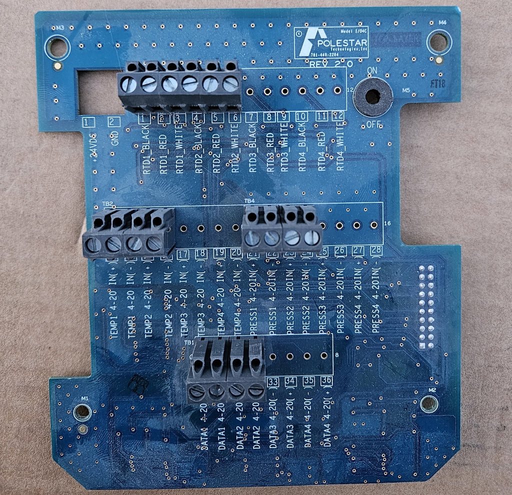 Polestar Technologies PCB IO Board | Model 1/04C Rev 2.0 | Assy 50-90362-00 