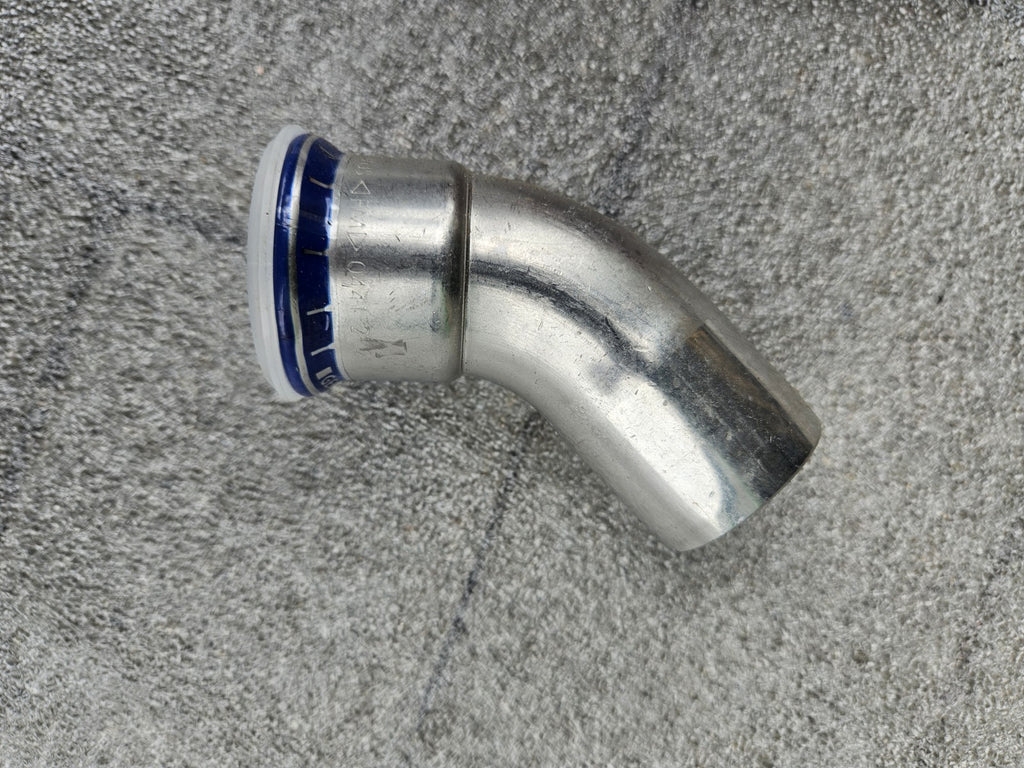 Geberit Mapress Edelstahl Bogen 45°i.a. 35mm Pressfitting Cr-Ni-Mo Stahl, Neu