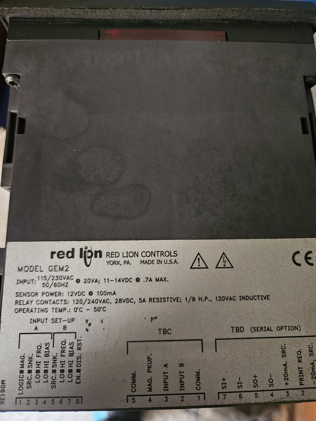 RED LION CONTROLS GEM20100 DIGITAL COUNTER MODULE GEM2, New, Neu, Unused, NoS