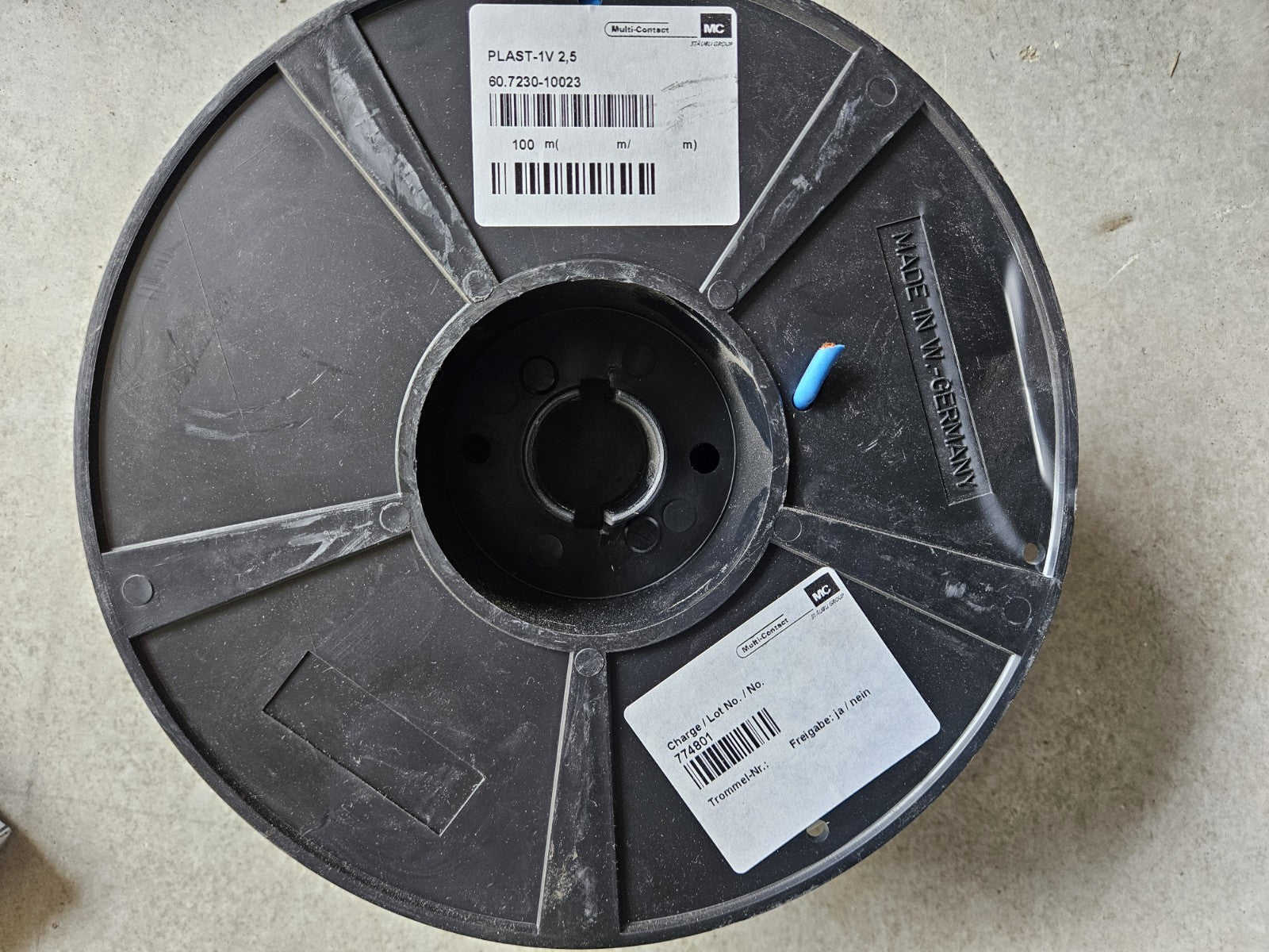 100m STÄUBLI 60.7230-10023, PLAST-1V 2,5, flexible TPE stranded cable Neu/ovp
