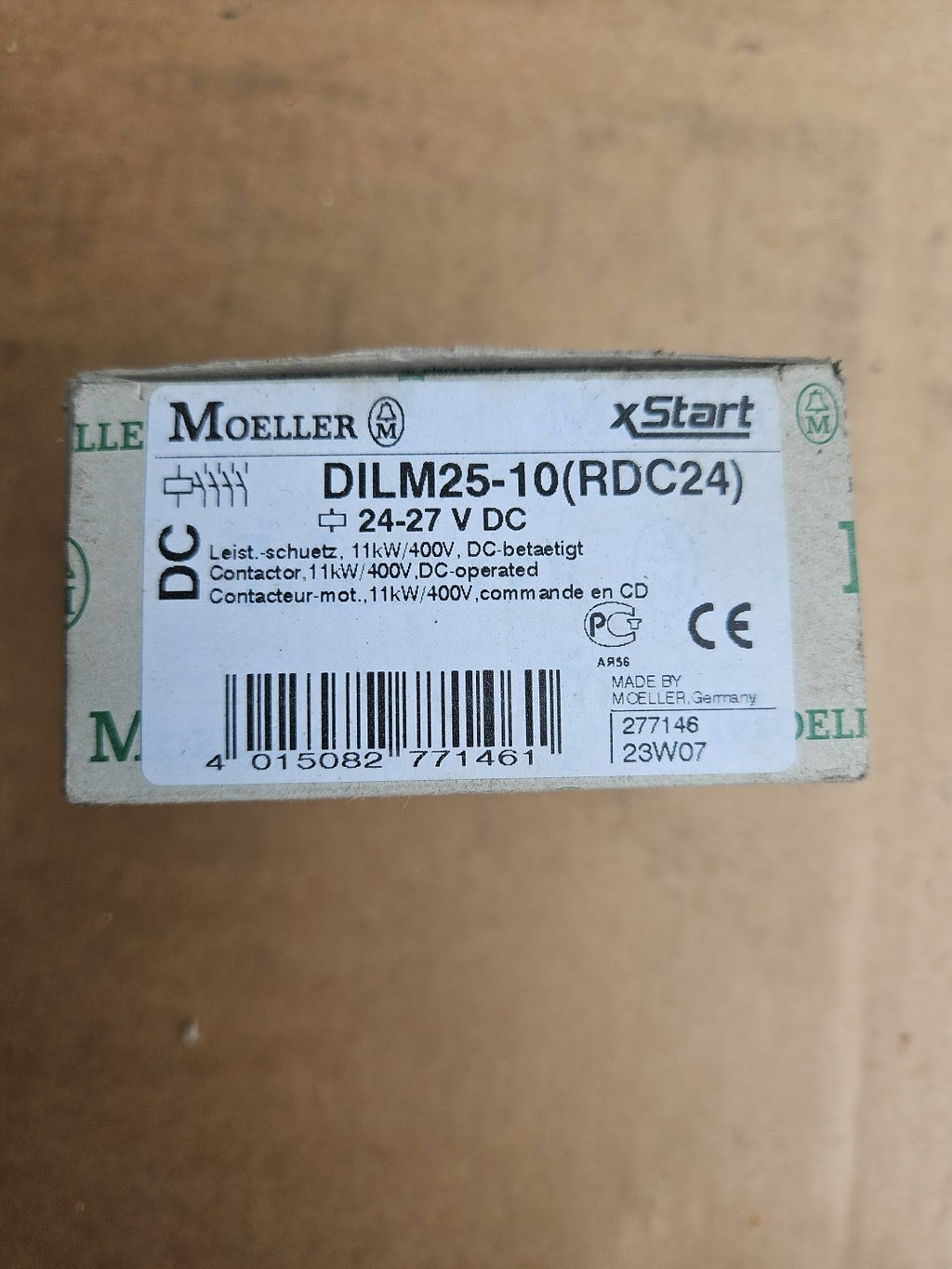 Moeller 277146 Leistungsschütz Typ DILM25-10 24-27V DC Neu/ovp Unused New