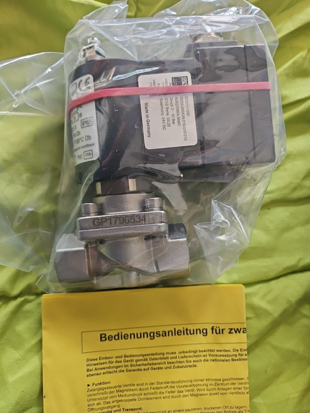 GSR-Magnetventil GO2111250G035.000539.010.099.010A35230804.8080 Neu/ovp,0-30