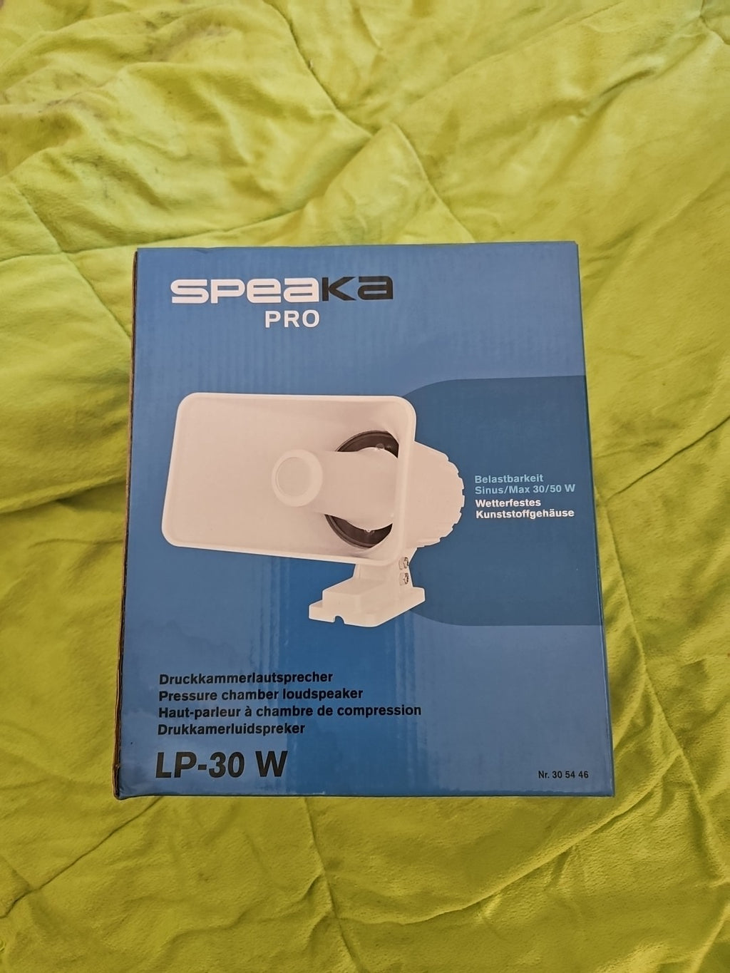 SpeaKa Professional LP-30 Druckkammerlautsprecher 50 W Weiß Neu/ovp Wetterfest
