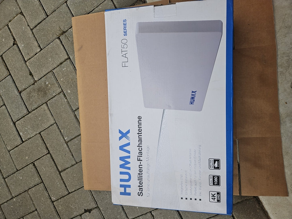Humax  Flat50 Sat Flachantenne E2550 Satelliten-Flachantenne Neu/ovp Twin LNB