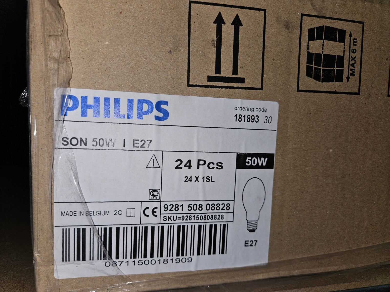 Philips SON 50W/220 I E27 1CT/24, 52,5W, 3500lm, 1900K (18189330)Neu/ovp,new