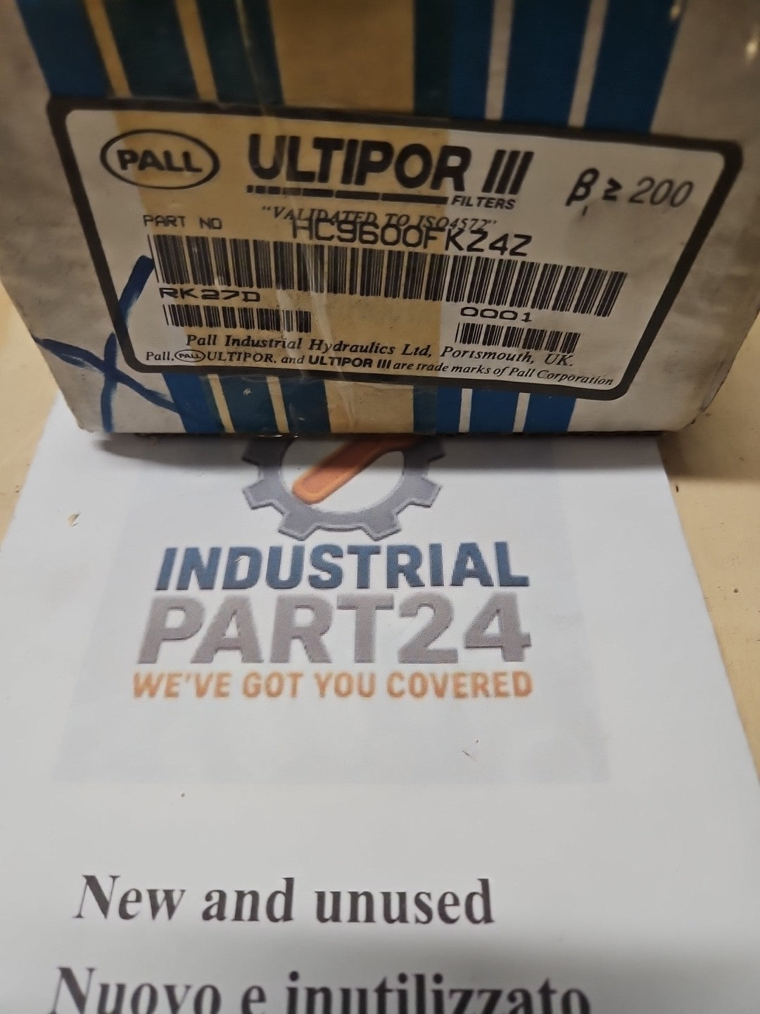 1 x Pall Corporation HC9600FKZ4Z, RK27D, 200 micron ULTIPOR, FILTER NEU OVP, New