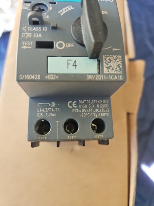 1 x Siemens 3RV2011-1CA10 Leitungsschutzschalter 1.8 - 2.5 A, Motorschutz Tested