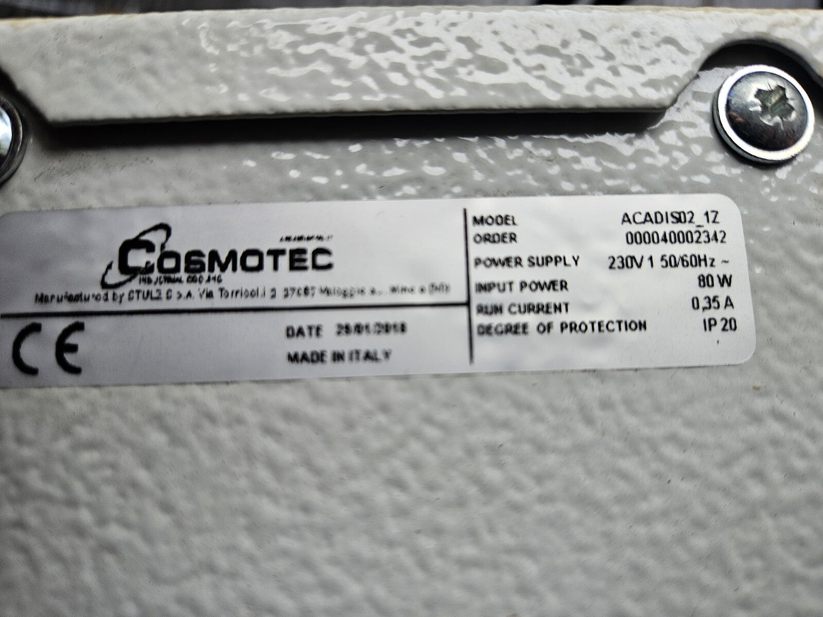 ACADIS02_1Z Cosmotec Power Supply, netzteil, Trafo New Unused, Cooling Unit Neu