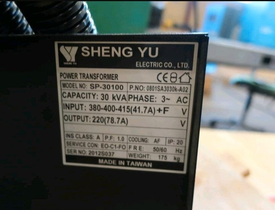 Sheng Yu SP-30100 30 KVA Trafo Transformator transformer 3 phase 50/60Hz neu new