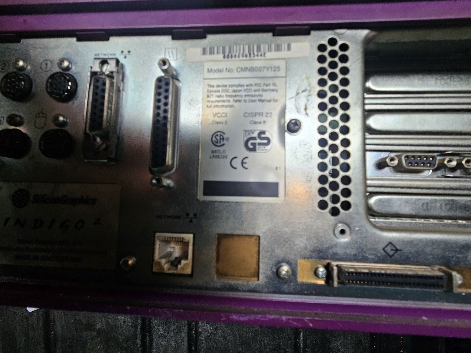 SGI Indigo2 Purple, Vintage Computer, Silicon Graphics working Condition TOP