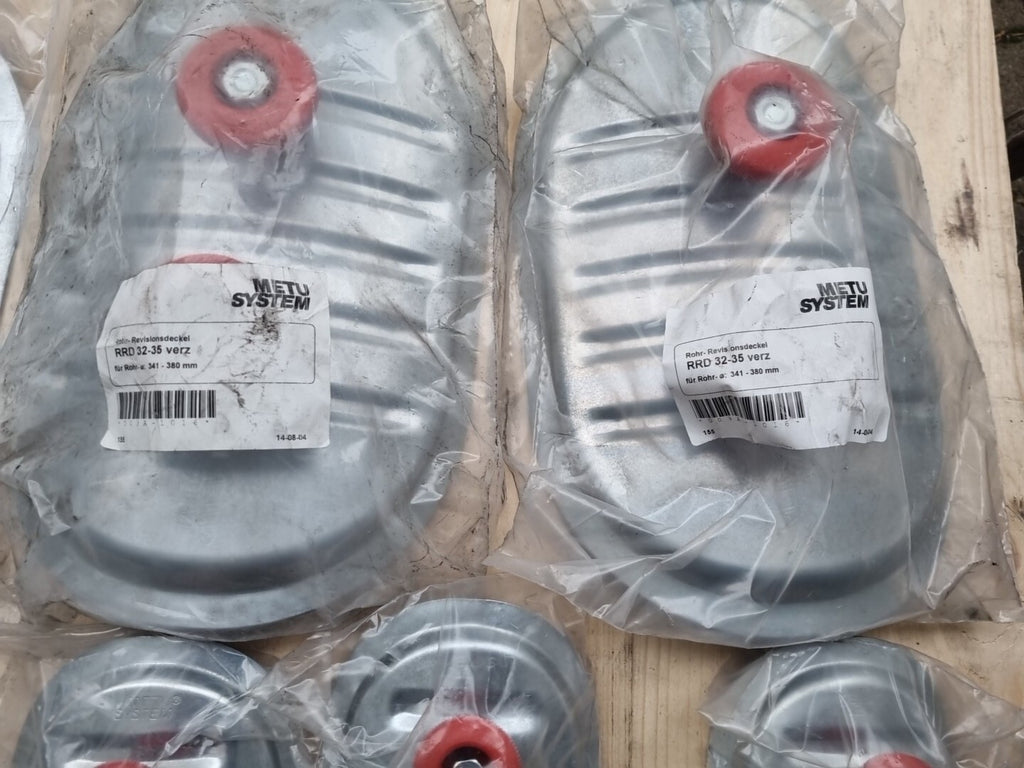 Konvolut 7 x METU SYSTEM Rohr - Revisionsdeckel RRD 21-16+18 und RRD 32-50 neu!