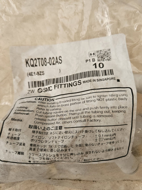 10 x SMC KQ2T08-02AS Male Branch Tee,8mm, Fittings, new in Sealed Bag Neu/ovp