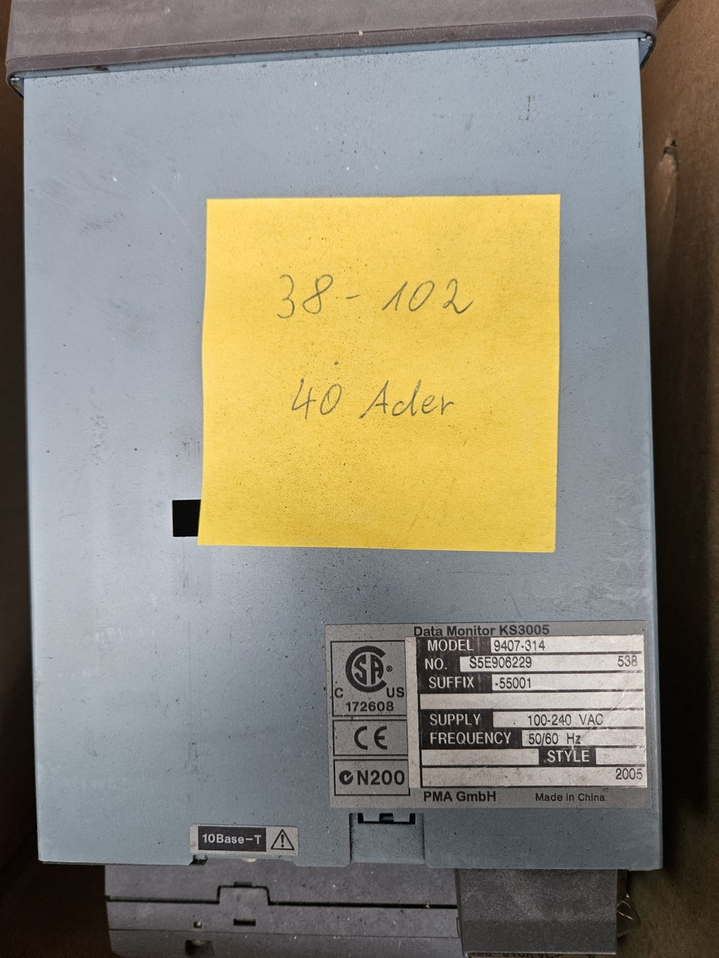 PMA Data Monitor KS 3005 Bildschirmschreiber 9407-314, S5E906229, Used Tested