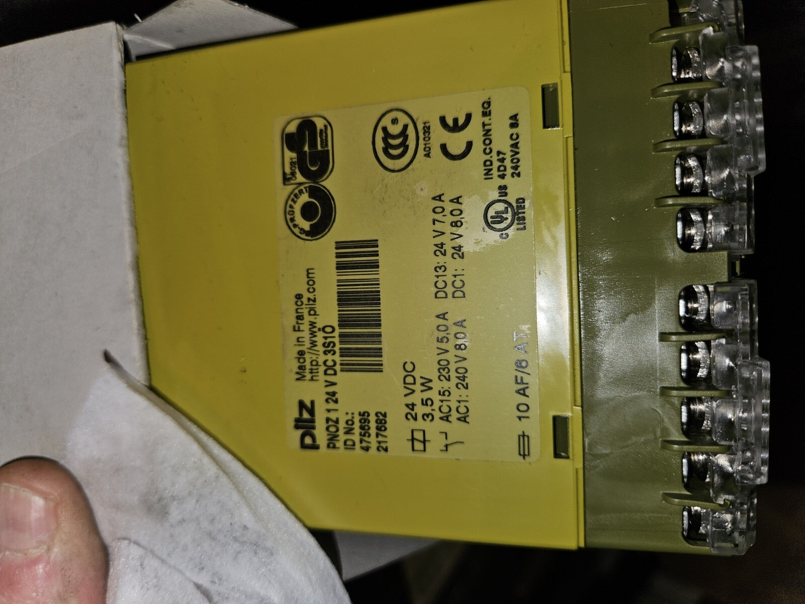Pilz PNOZ 24 V DC 3S10 475695 Relais 24 VDC 3,5W unused OVP