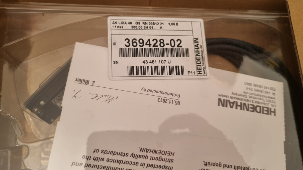 HEIDENHAIN AK LIDA 48 G8RN0S1221 scanning unit 3 meter cable 369428-02 new neu 