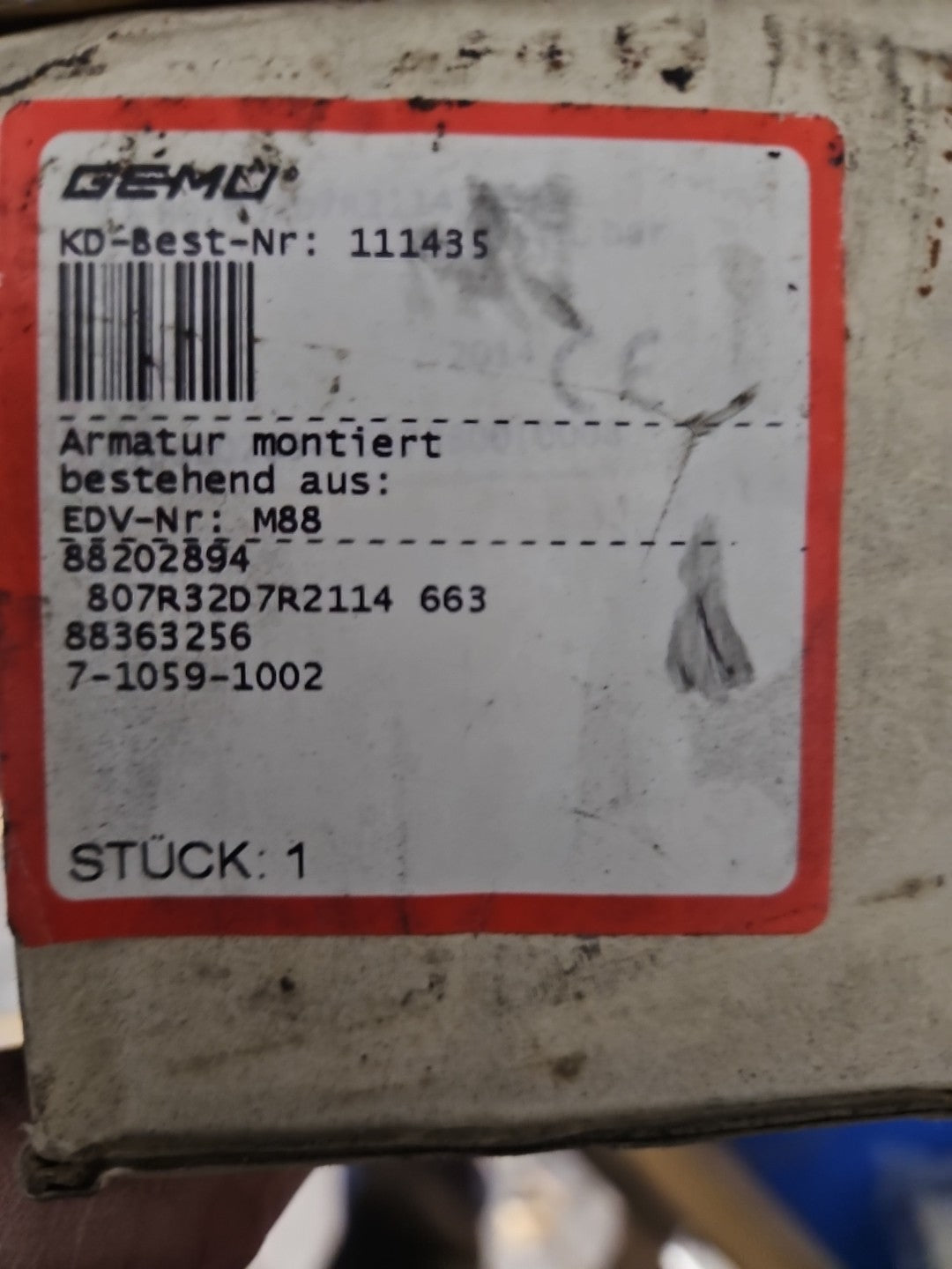 GEMÜ Durchflussmesser Typ 807/32/7 DN 40 mit Tempergussverschraubung Neu/ovp New