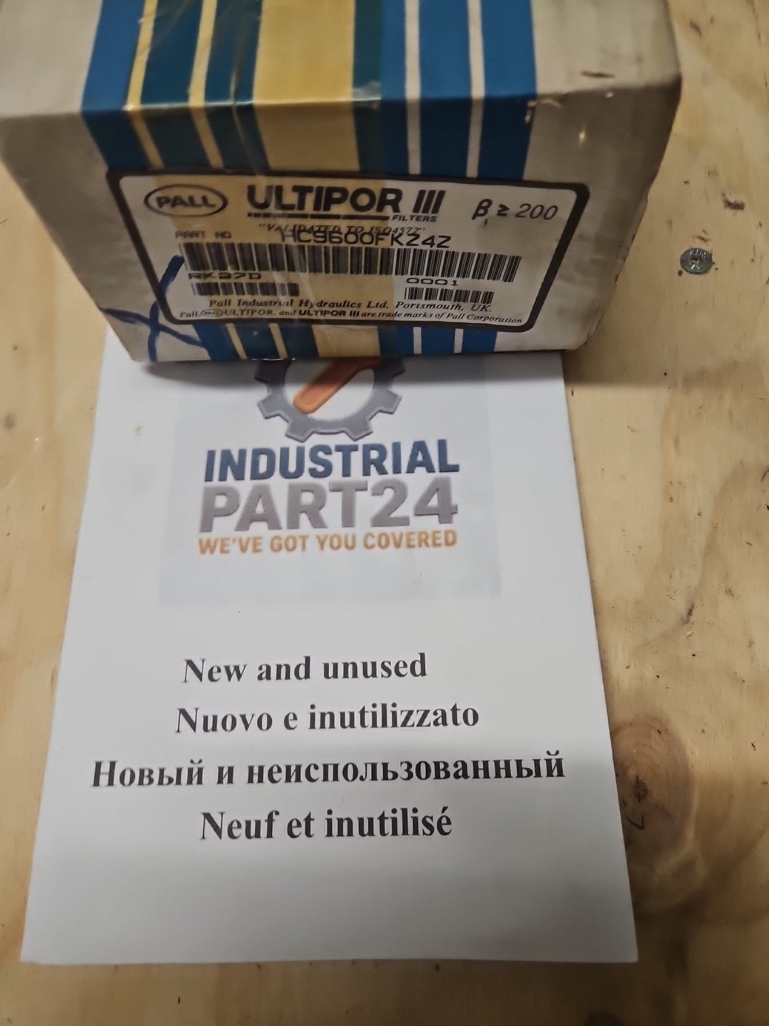 1 x Pall Corporation HC9600FKZ4Z, RK27D, 200 micron ULTIPOR, FILTER NEU OVP, New