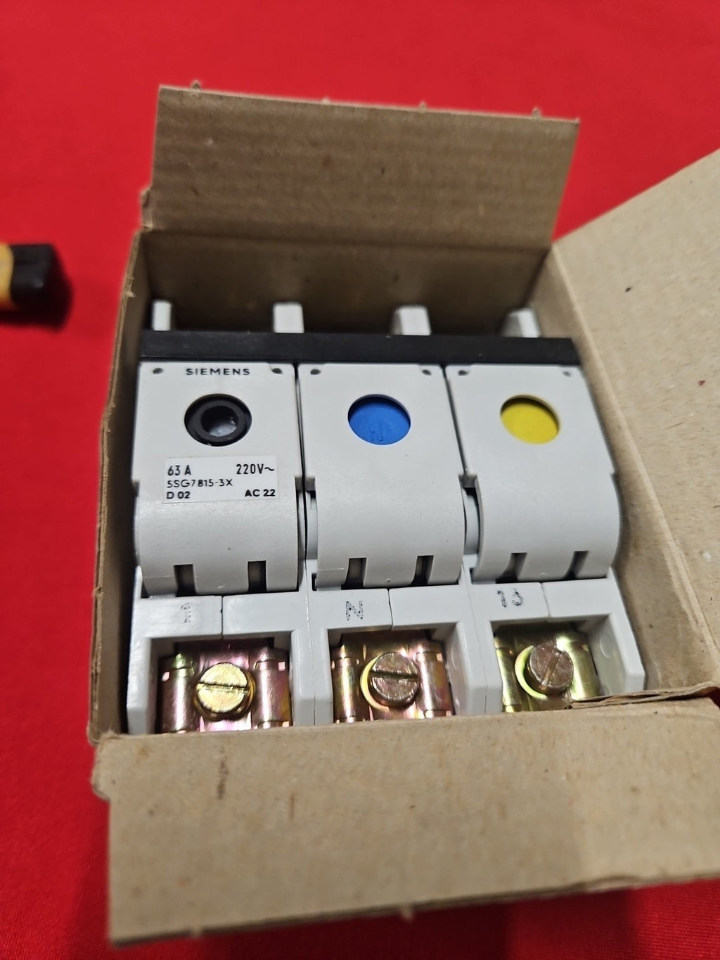 Siemens NEOZED 5SG7 815-3X Lasttrennschalter, 2-63A, 5SH5815-3X,neu/ovp New