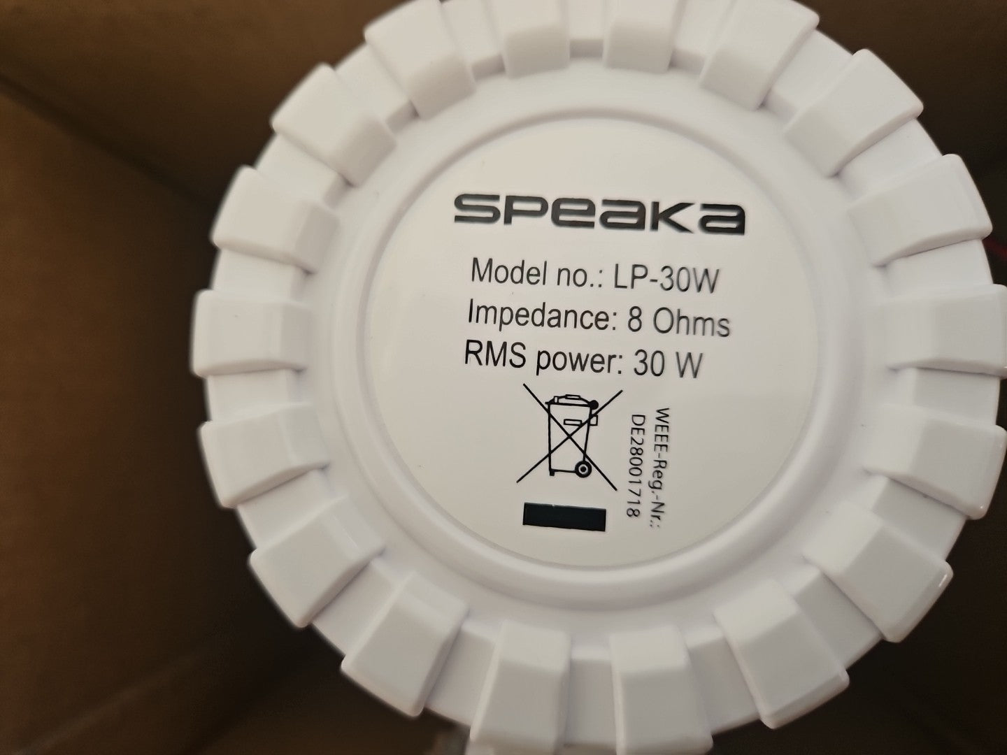 SpeaKa Professional LP-30 Druckkammerlautsprecher 50 W Weiß Neu/ovp Wetterfest