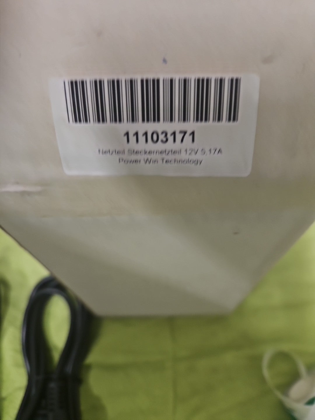 Org. Power WIN PW-062A2-1Y12A AC-DC Adaptor 12V 5.17A 62W EU Stecker neu/Ovp