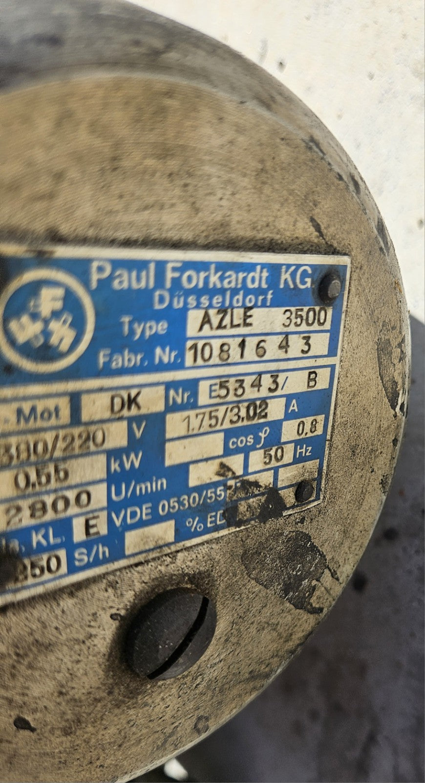 Paul Forkardt AZLE 3500, Jagenberg, 1081643, 380v/220V, Fully Working, Tested