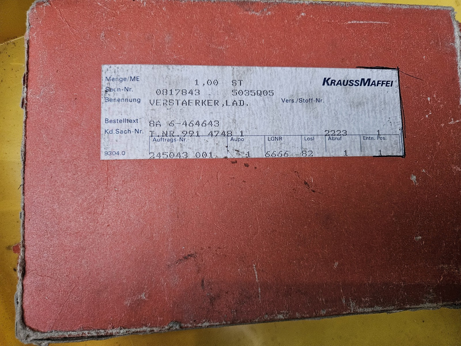 Krauss Maffei Kistler Charge Amplifier / Ladungsverstärker 0817843 / 5035Q05 NEW