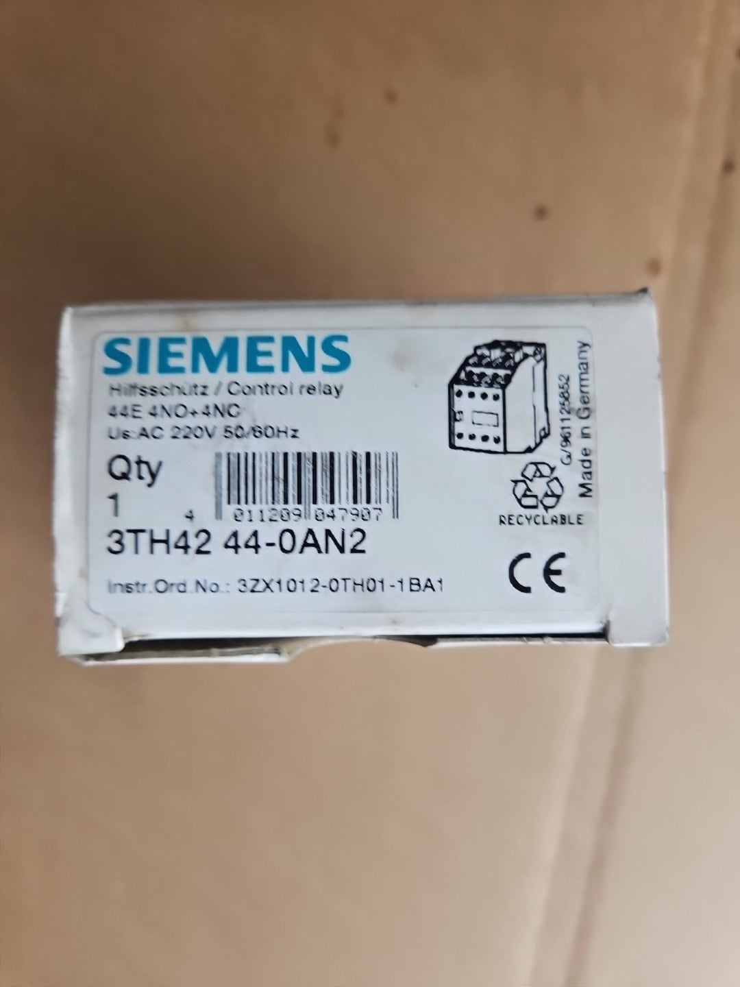 Siemens Hilfsschütz 3TH4244-0AN2 Relais 3TH42440AN2 Hilfsschütz NEU/Ovp L, New 