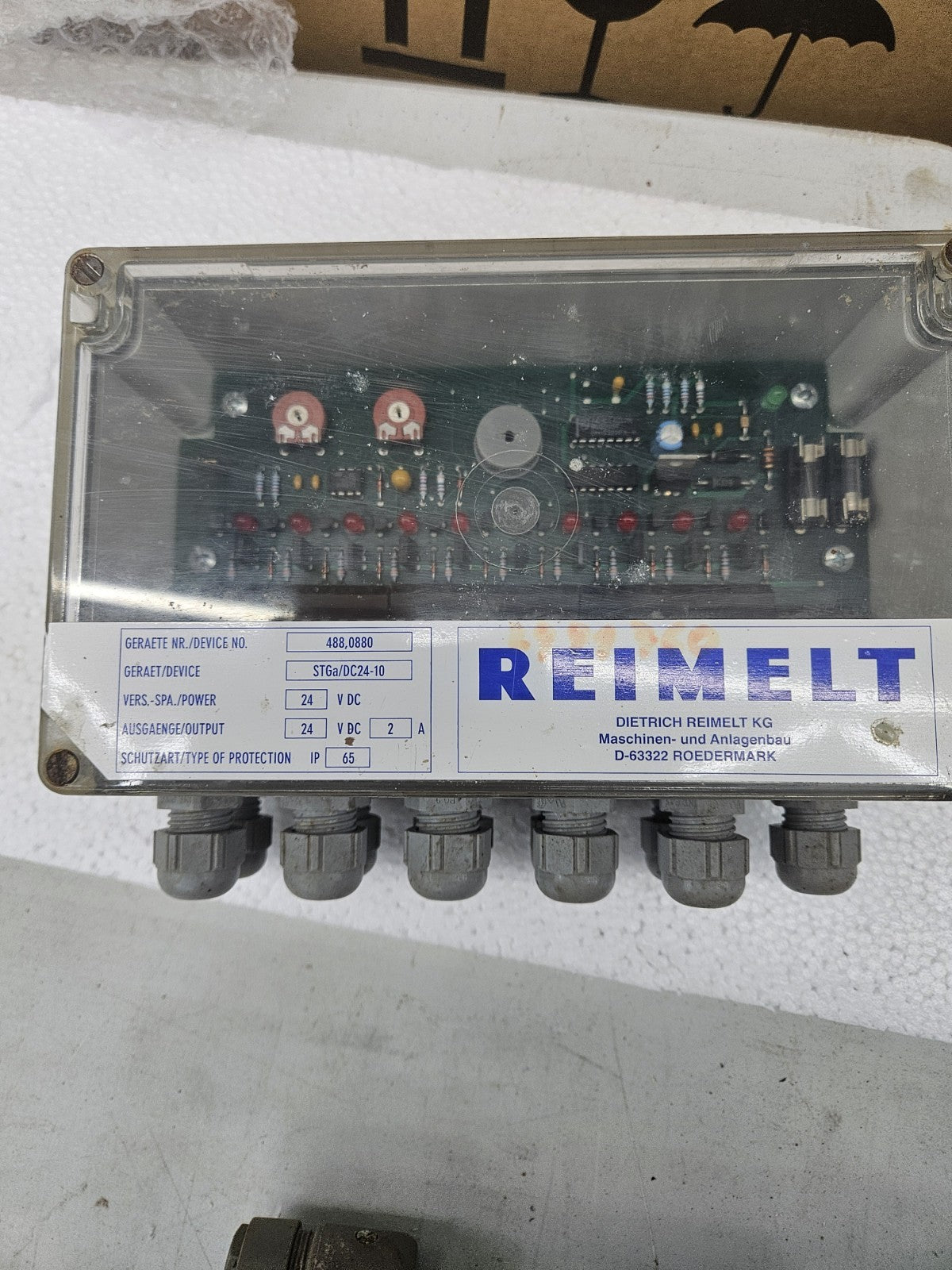 REIMELT Anlagenbau STGa/DC24-10, 488,0880 24V +/-5 V Steuerung, PROCESSOR used