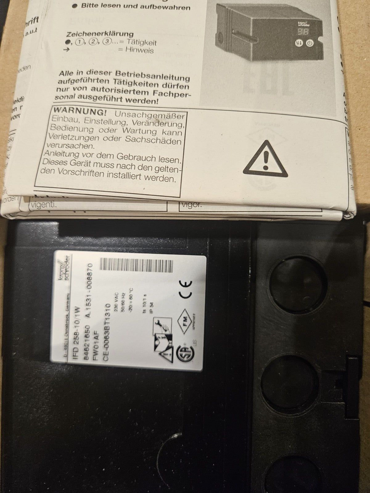 Kromschröder IFD 258-10/1W Automatic Burner Control 230VAC 50/60Hz NEU/OVP new