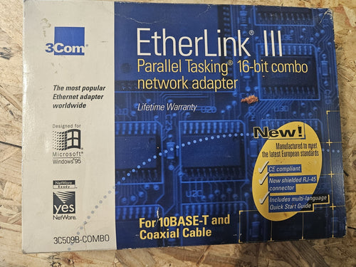 3COM 3C509B-Combo EtherLink III Parallel 10BASE-T Network Adapter NEW/BOX, NEU