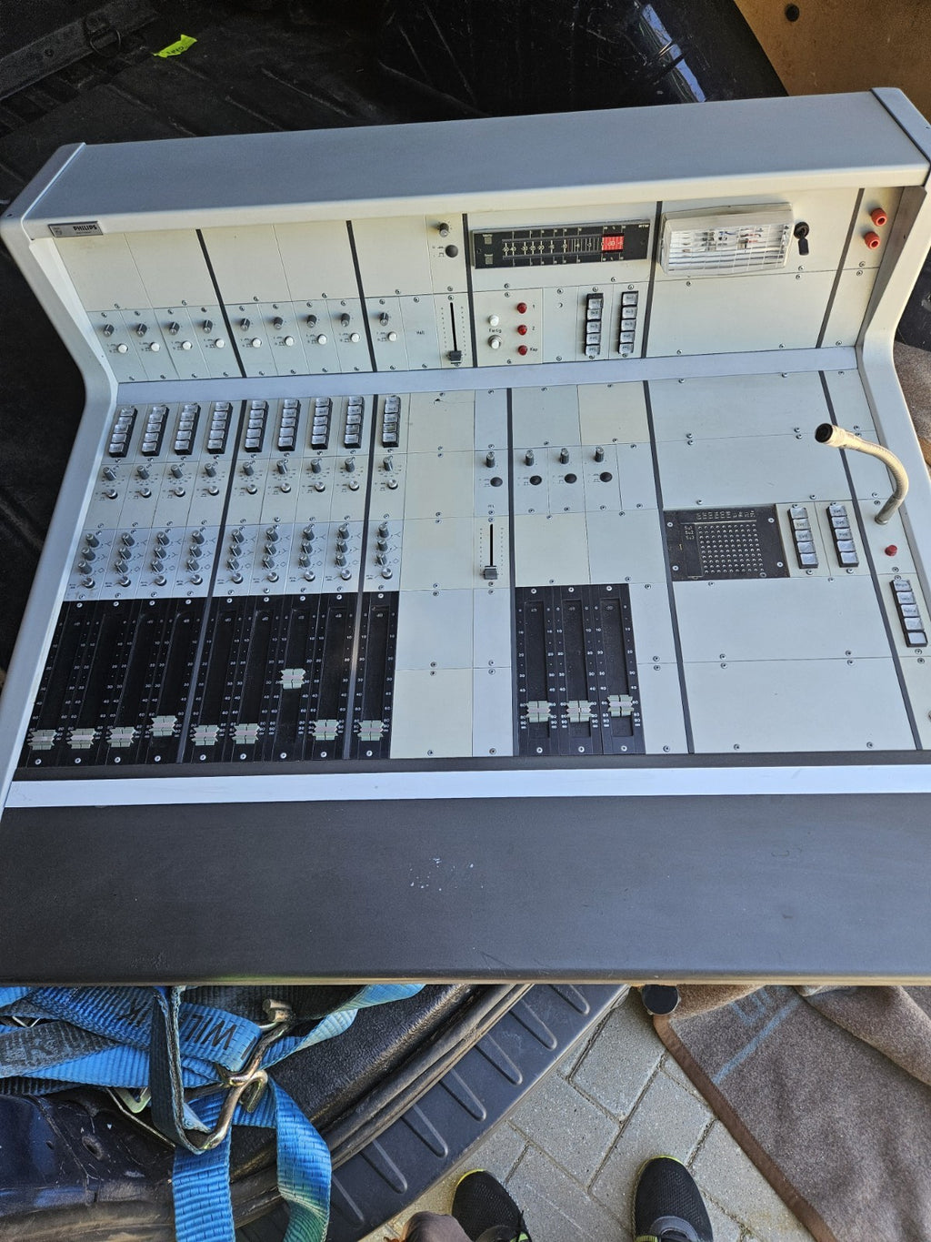  Vintage Mixing Console Desk PHILIPS MD, Fully Working Rare, Worldwide Shipping!