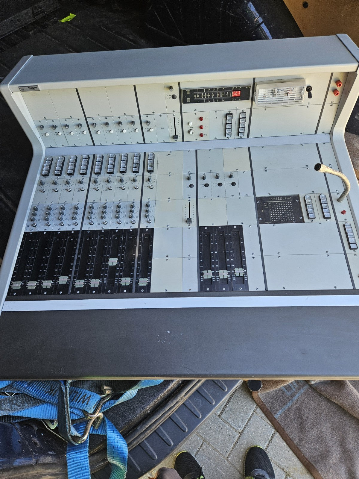 Vintage Mixing Console Desk PHILIPS MD, Fully Working Rare, Worldwide Shipping!