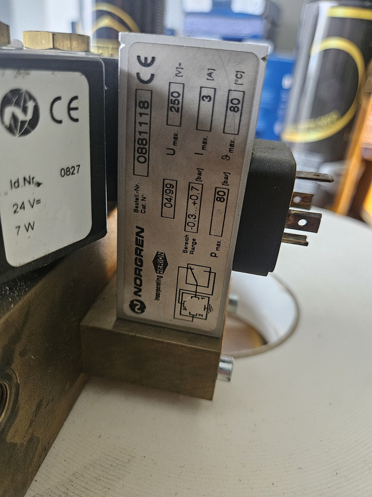 HERION 9521662 0827 024 00, TRUMPF ID: 135349, NORGREN 0881118, Neu New Unused