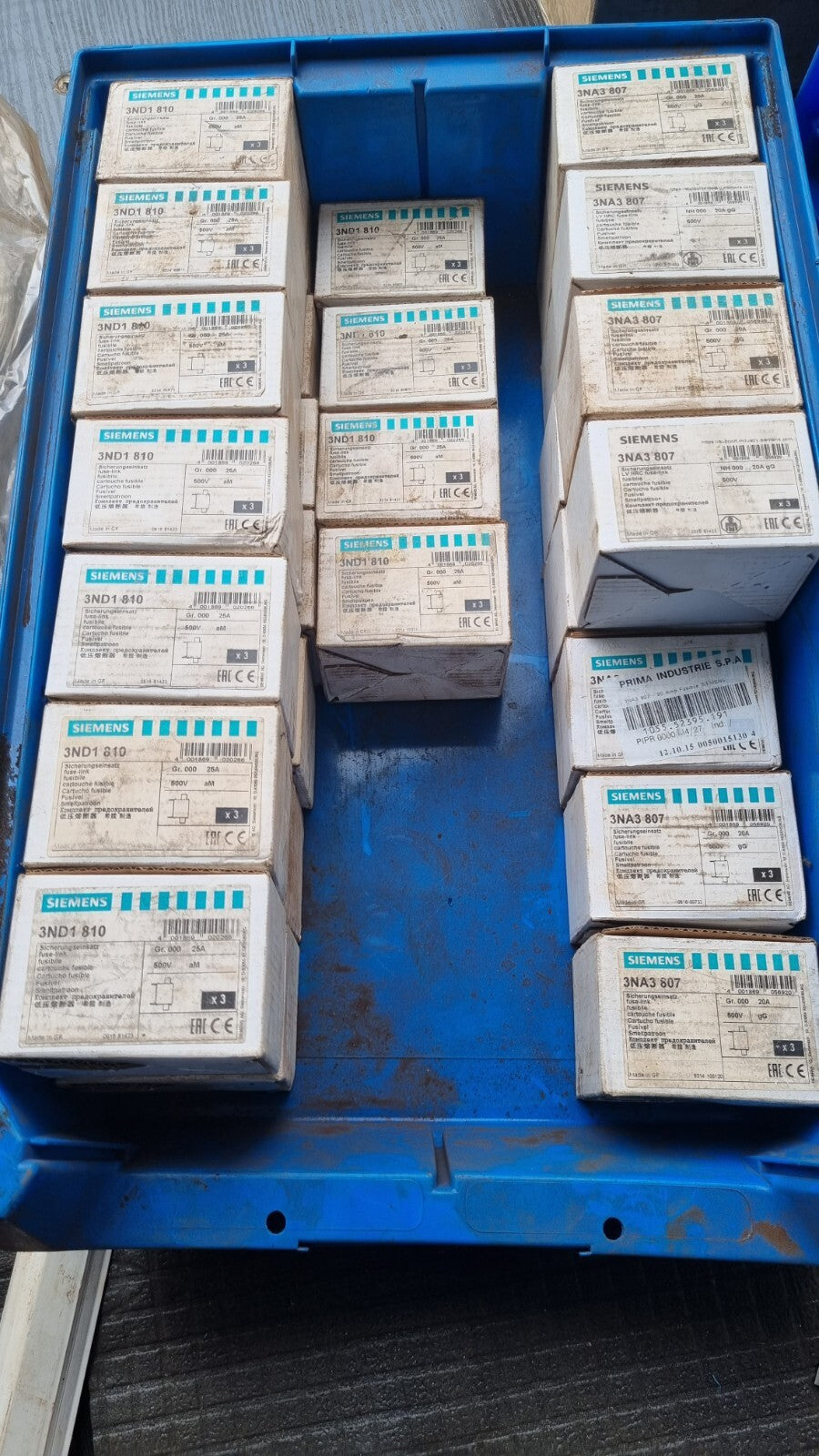 1 VPE 3 Stk. Siemens NH Sicherungseinsatz 3NA3 824 fuse element 80A NH00 3NA3824