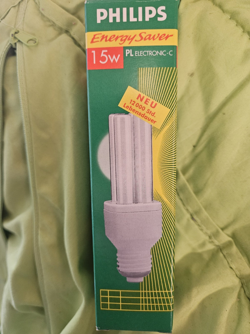 6 x Philips®  PL-Electronic PL-C 15, E27 Energiesparlampen, Neu im Karton, New