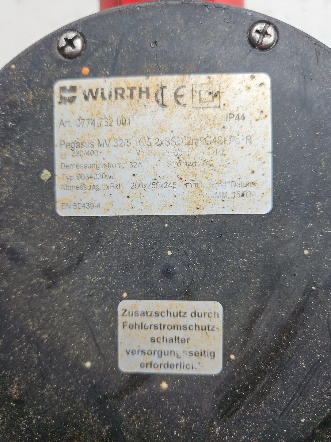 Würth Standverteiler 32A Kunststoff 0774 762 001 Pegasus MV 32/5 16/5 2xSSD Gebr