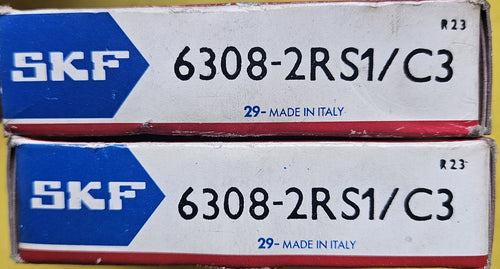2x SKF 6308-2RS1/C3 Rillenkugellager Bearing 40x90x23 mm Kugellager, Neu/ovp New