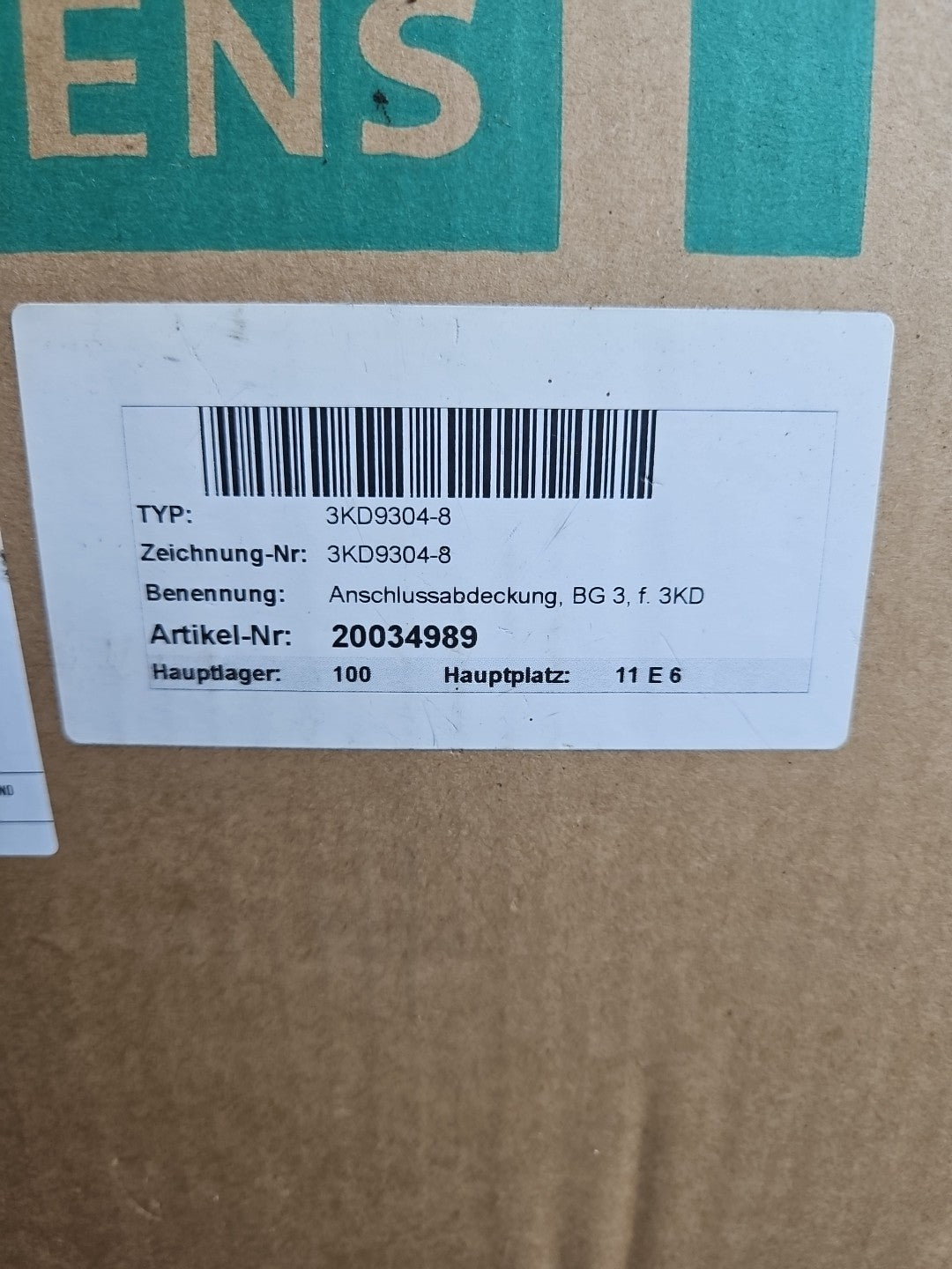 Siemens 3KD9304-8 Accessory for 3KD size 3 , 3KC0 size 3 10 Pcs.